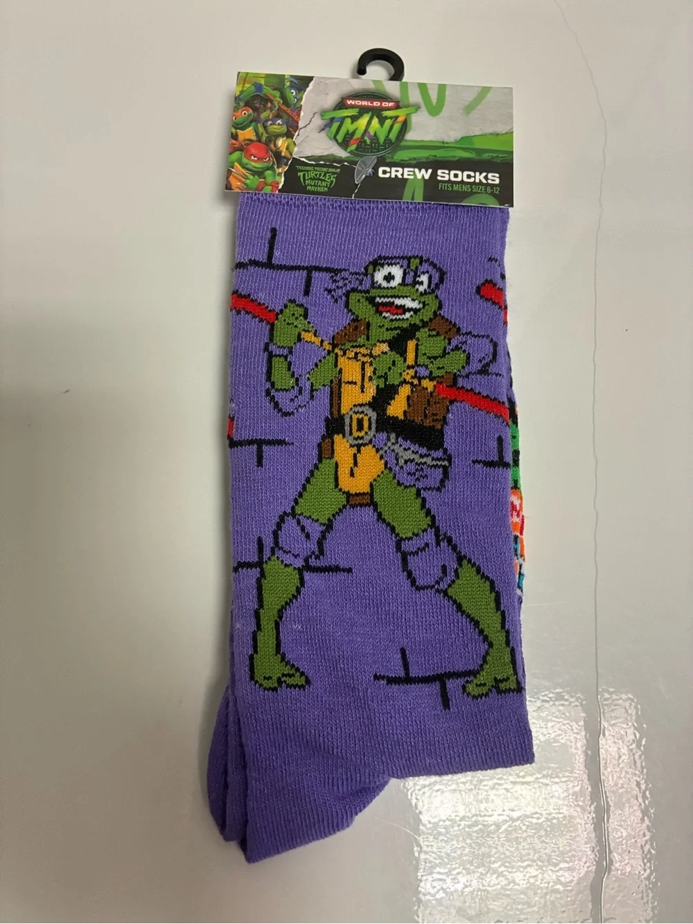 TMNT Donatello Purple Crew Socks - Men's (new)